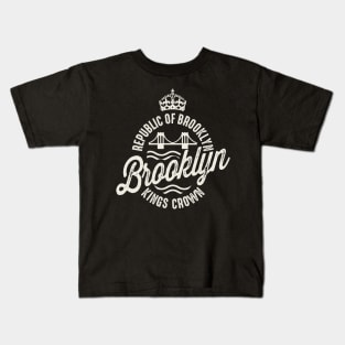 Republic Of Brooklyn Kings Crown Vintage Kids T-Shirt